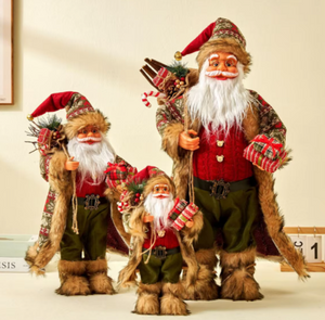 Boneco grande do Papai Noel para decorações, ornamentos de Natal, 60cm